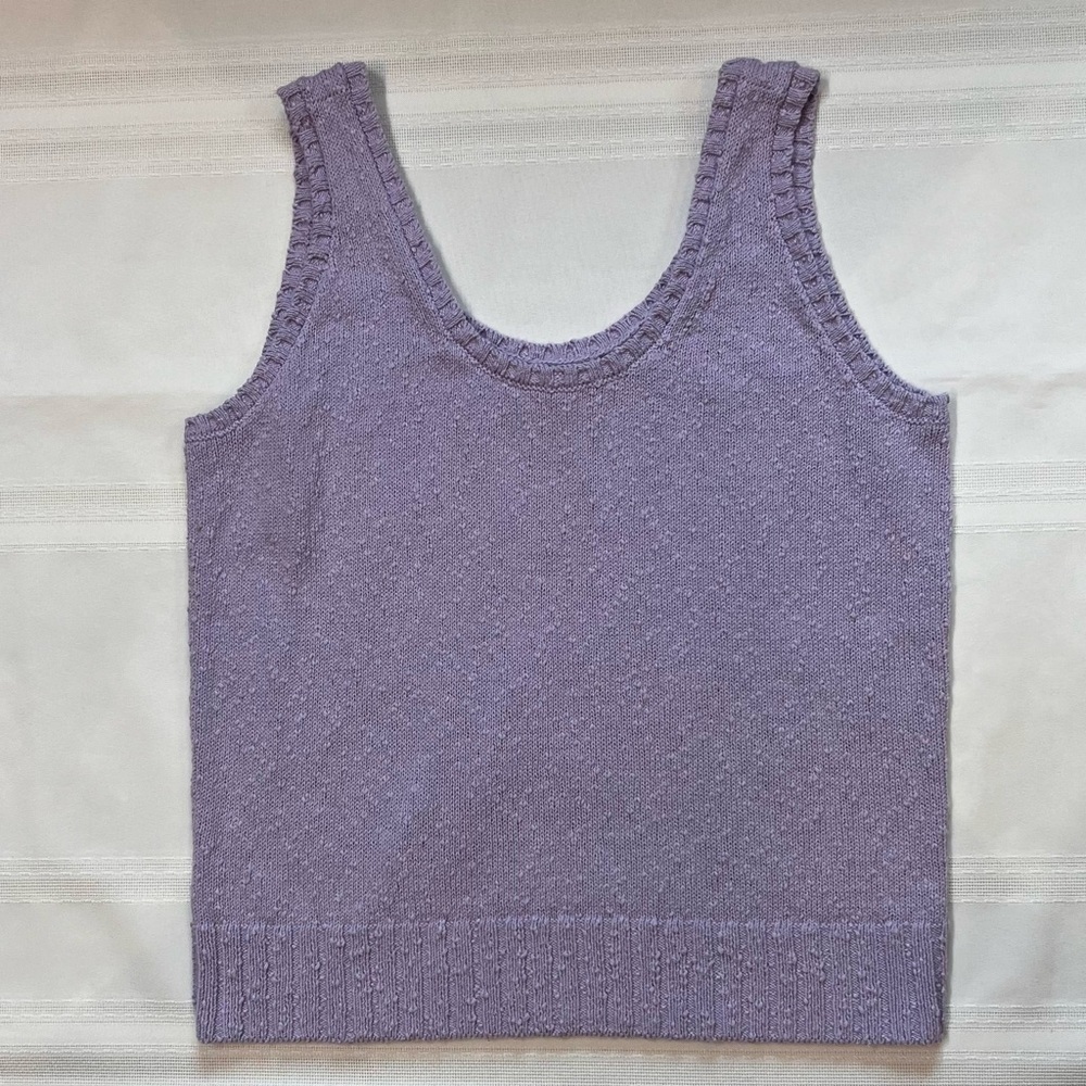 LOFT Tank‎ Top Lavender Cotton Blend Sz S EUC $5 ADD ON with $15+ Bundle